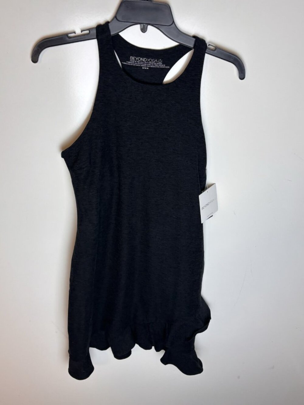 Beyond Yoga Spacedye Ruffled Up High Neck Racerback Dress Size Medium NWT